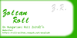 zoltan roll business card